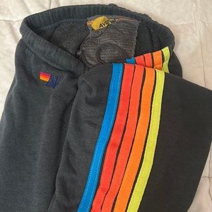 Aviator nation 5 stripe sweatpants size small